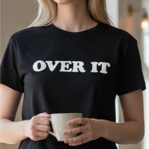 Casual Black Graphic Tee